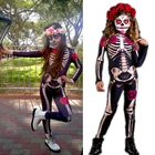 Комбинезон женский, со скелетом, в готическом стиле