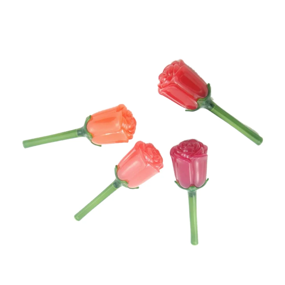 

5pcs Pretty Empty Rose Lip Gloss Tubes Lip Balm Bottle Containers Empty Tube Cosmetic Tube Supplies