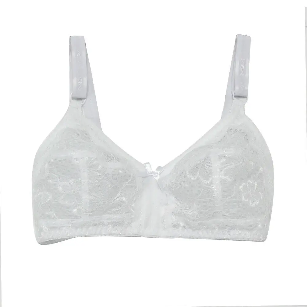 Vgplay White Women Bra Sexy Lace Hollow Transparent Thin Cup Underwear Embroidery Floral Bras For | Женская одежда
