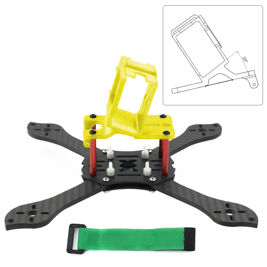 JMT T210 5 дюймов TrueX 210 мм FPV набор рамок из углеродного волокна стойка с 3D печатным