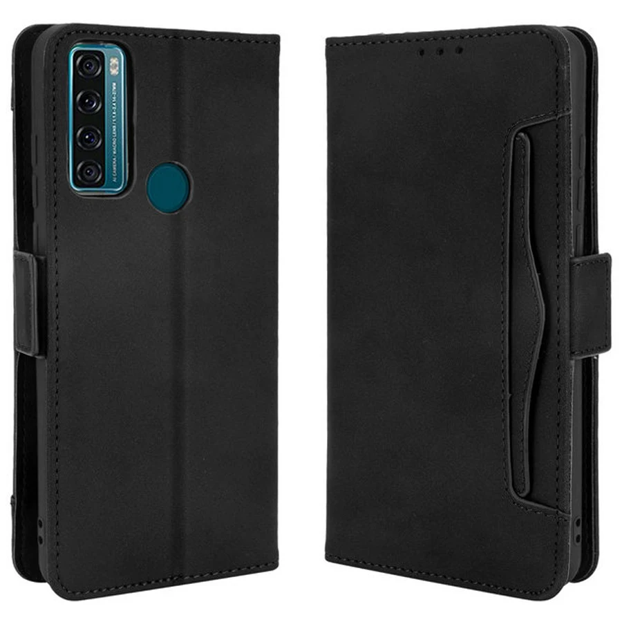 

For TCL 20 R 5G Flip Leather Wallet Magnetic Case for TCL 20AX Bremen Luxury Removable Card Cover TCL 20E 20Y A3 X 20R Funda