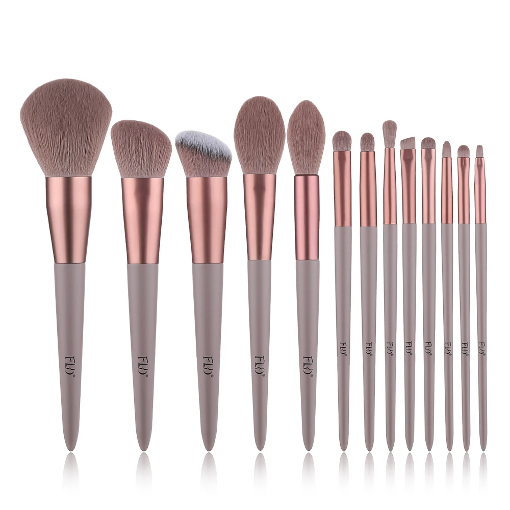 

FLD 8/13pcs Natural Hair Makeup Brushes Set Professional Foundation Blushes Eyeshadow Eyebrow Blending Brush Tools Maquillaje