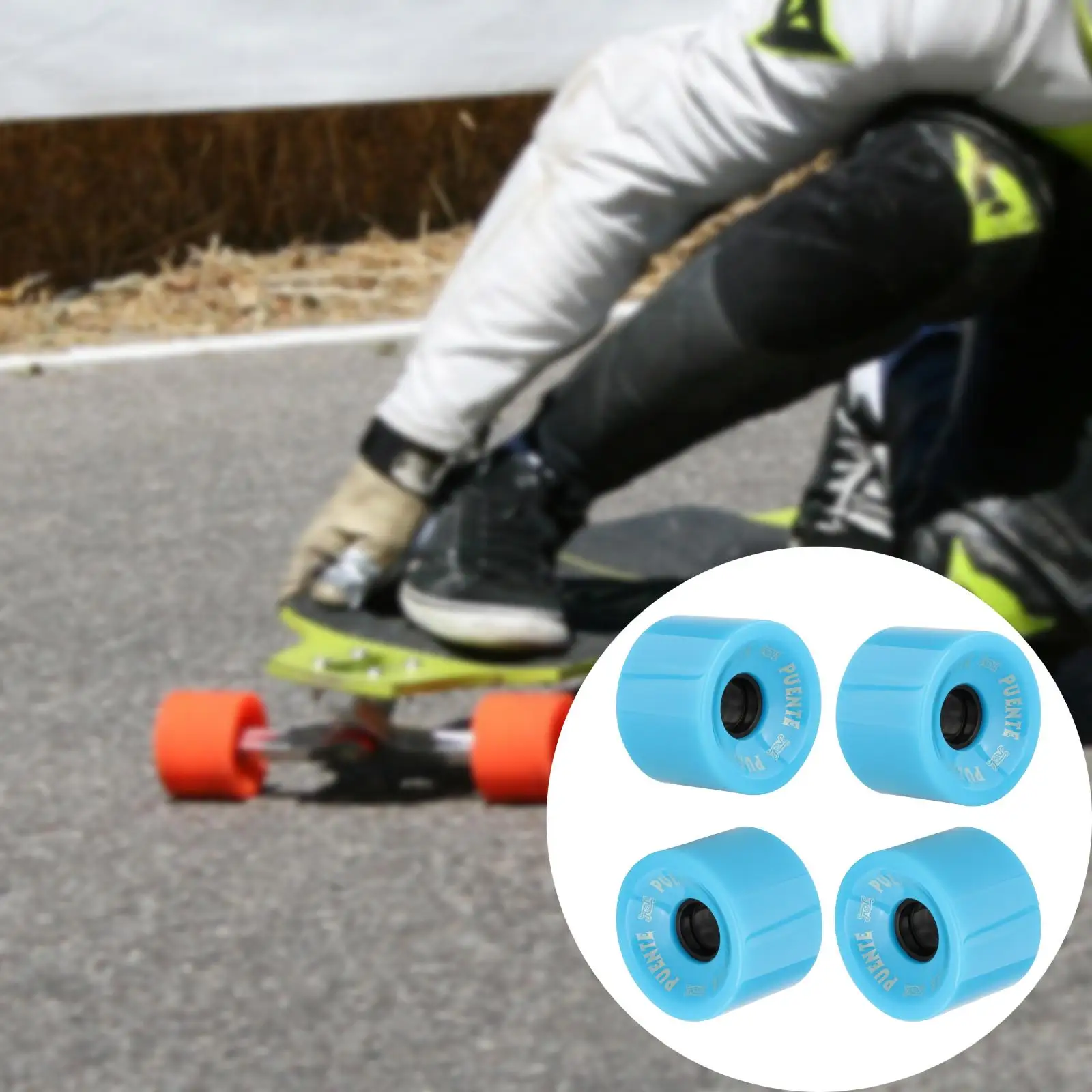 Набор из 4 колесиков для скейтборда и Лонгборда 70 мм 82a полиуретановая мини-улица