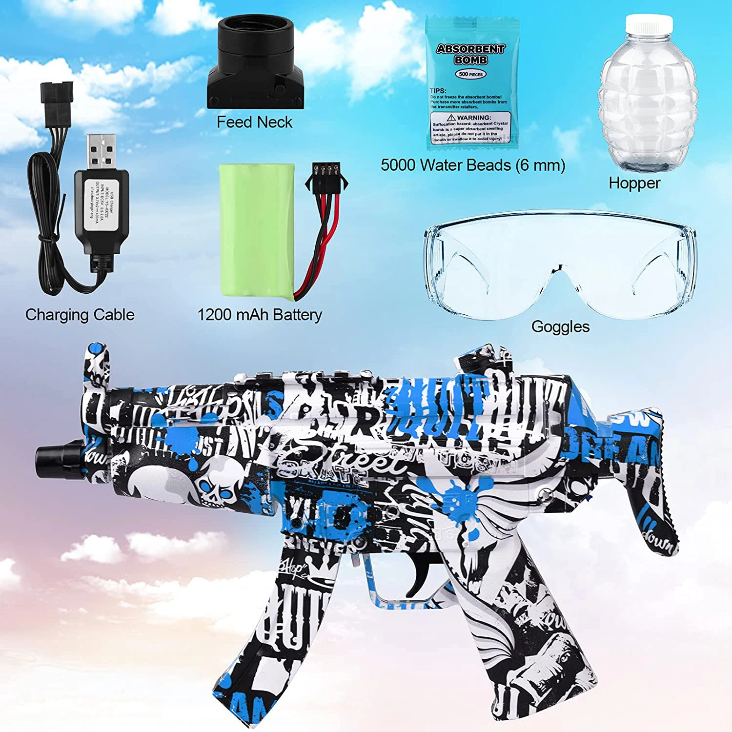 AKM-47 Electric Gel Water Ball Toy Gun Blaster Pistol Weapon CS Fighting Outdoor Game for Children Adult | Игрушки и хобби