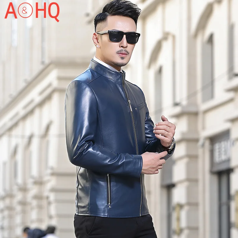 

Мужская куртка из натуральной овечьей кожи, осенняя куртка в Корейском стиле, LXR855, 2021