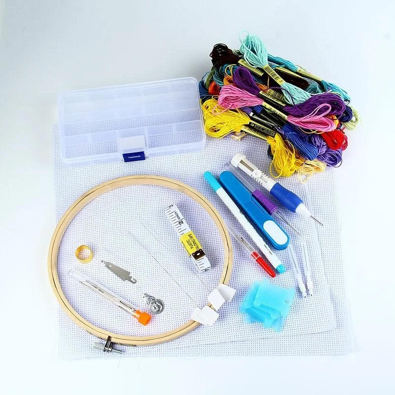 TTLIFE Embroidery Pen Set Magic Patterns Punch Needle Kit Craft Tool Including 100 Color Threads DIY Threaders Sewing Knitting | Дом и сад