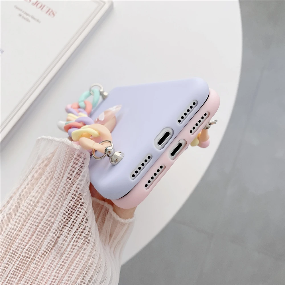 Чехол для Huawei P30 Lite Мультяшные облака браслет чехлы P20 P40 P50 Pro Mate 10 20 мягкий