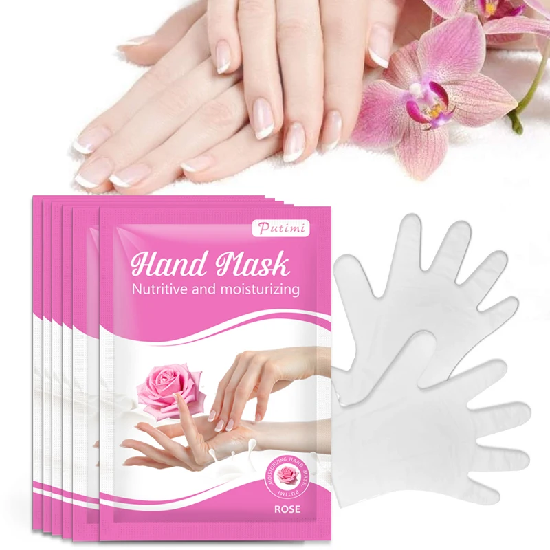 

5Packs Exfoliating Hand Mask Nourishing Hand Care Moisturizing Spa Gloves Whitening Hand Mask Gloves Soften Rough Skin Care