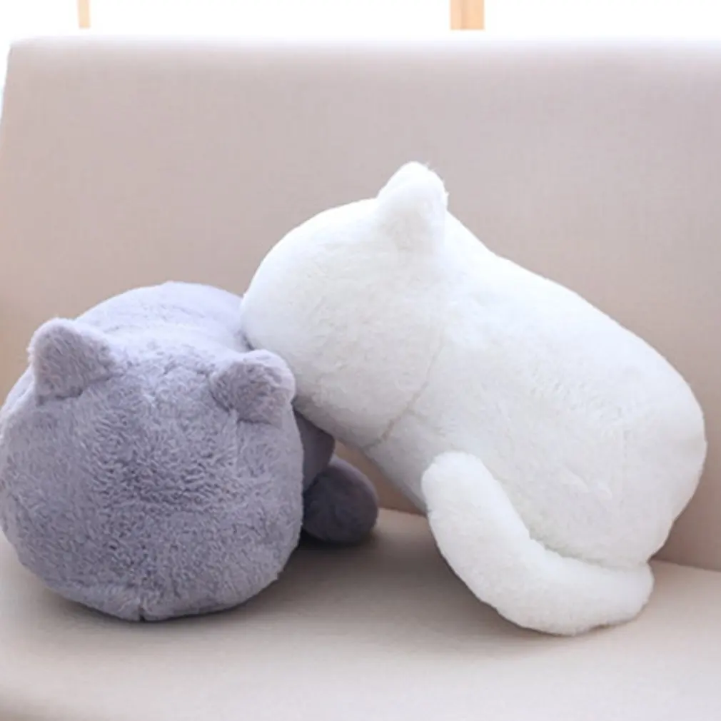1pc Solid Cat-shaped plush pillow Cat Puppet Pillow Neutral Plush Brushed Cotton For Fabulous Softness Lovely Cuddly Cushions | Игрушки и