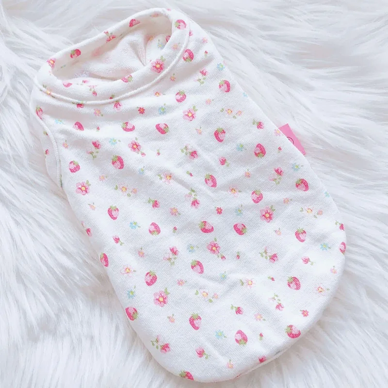 Фруктовая Одежда для собак летняя рубашка с коротким рукавом арбуз изображением