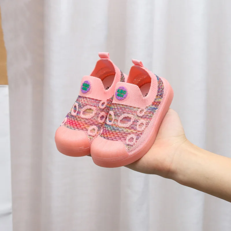 

Baby Shoes Kids Woven Casual Sneakers Soft Bottom Slip-on Breathable Loafers Summer Autumn Children Skate Shoe SXB005