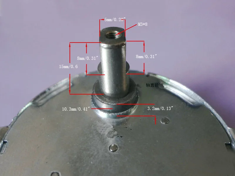 Электродвигатель с двумя плоскими валами и высоким крутящим моментом 2 об./мин. |