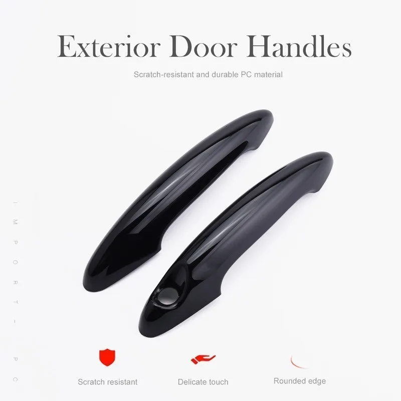 Черная крышка дверной ручки из АБС-пластика SPEEDWOW Обложка внешней автомобиля для