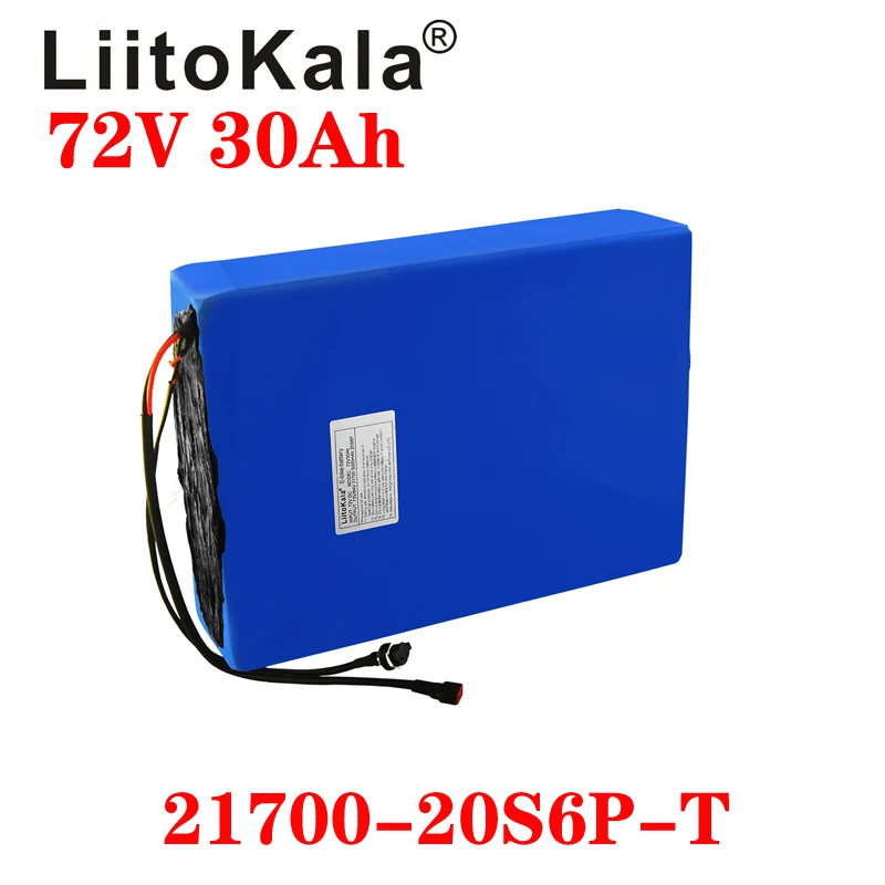 Аккумулятор для электрического велосипеда LiitoKala литиевая батарея 20S 72 в 20 Ач 30 40 50