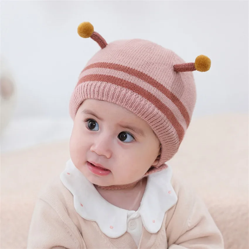 

1 год, новинка 2020, детская зимняя шапка для девочек и мальчиков, теплая мягкая вязаная шапка, Детская Шапка-бини, Прямая поставка