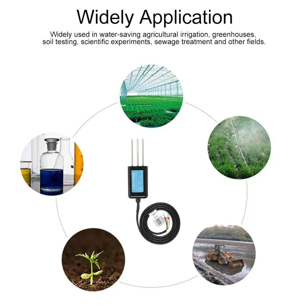 Датчик влажности для почвы измеритель и электропроводимости выход RS485 4-20 мА