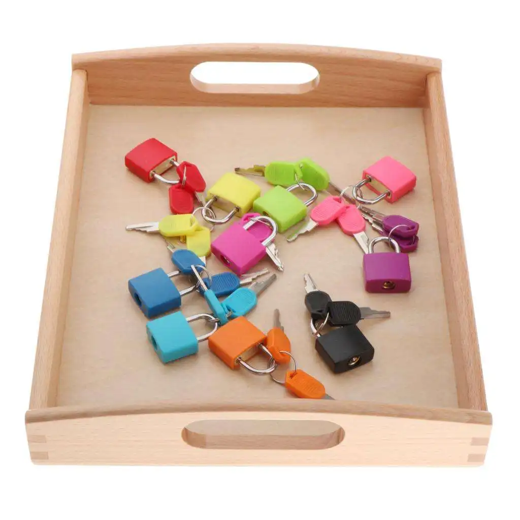 

Multicolor Montessori Teaching Aids Learning Toys Lock Key Toddler Toys