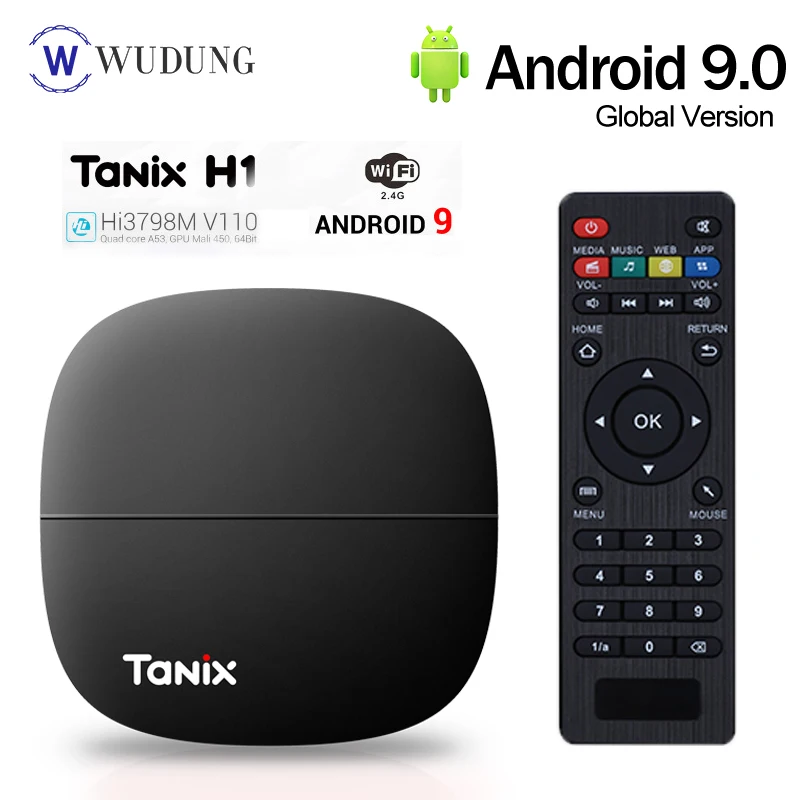 ТВ приставка Tanix H1 Hi3798M V110 Android 9 0 четырехъядерный LPDDR4 2 ГБ 16 Гб ПЗУ HDMI 4K|ТВ-приставки