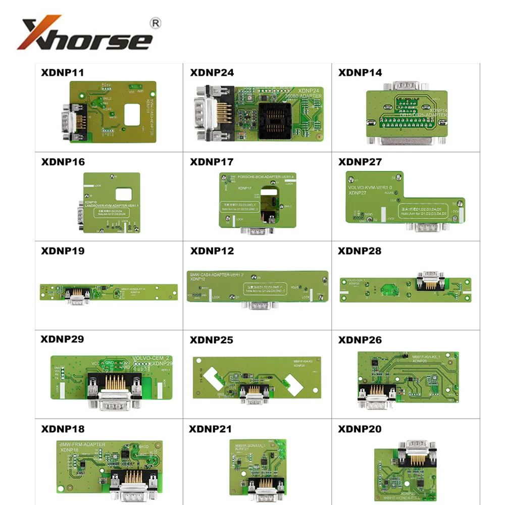 

Xhorse XDNPP0CH припой адаптеры и кабели полный набор 16 шт. работает с мини PROG и ключевым инструментом плюс