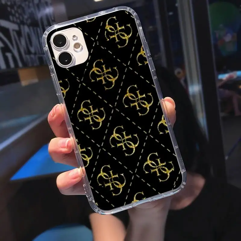 

Fashion Brand Soft Phone Case Transparent Case For Iphone 6 6s 7 8 Plus XR X XS 11 12 Pro Max Guesses