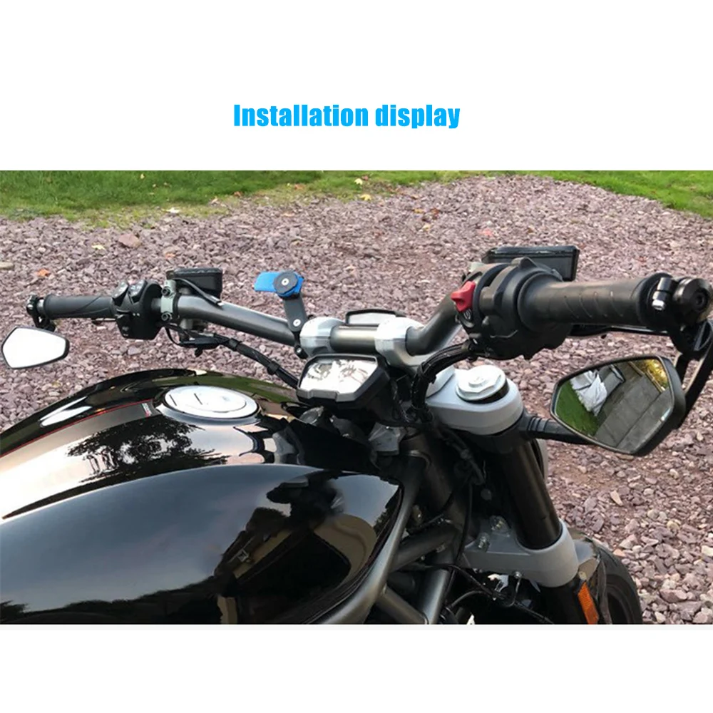 Hot New Motorcycle Bar End Mirrors Rear View CNC 22MM Reverse Rearview Mirror Blue White | Автомобили и мотоциклы