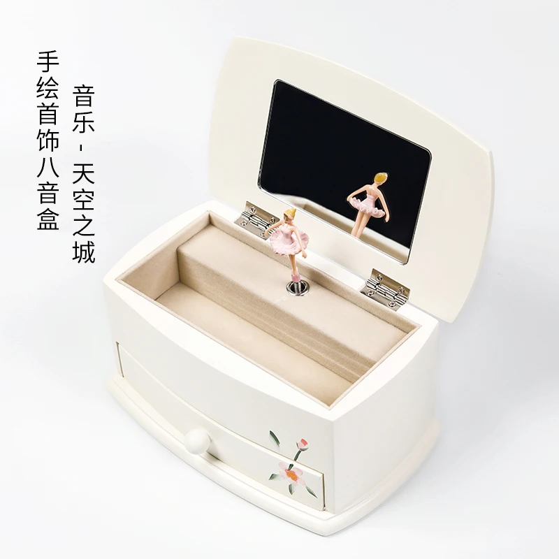 Wooden Photo Frame+ Music Box+ Jewelry Box Ballerina Music Box Gifts Birthday Presents for Girl Girlfriend Ballet Jewellery Box