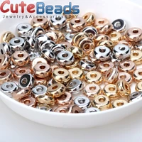 5mm 100pcslot metal brass round flat loose spacer beads fit diy jewelry making