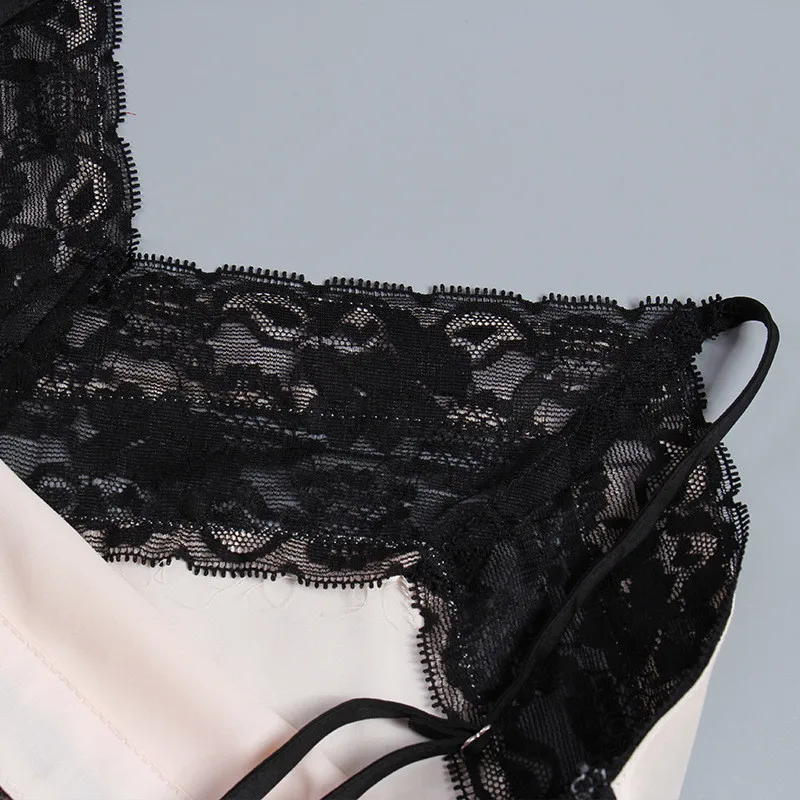 New 2 Piece Woman Pajamas Set Stain Silk Sexy Sleepwear Pink Top And Long Pants Strap Sling Summer Pajama HomeWear MG021 | Женская