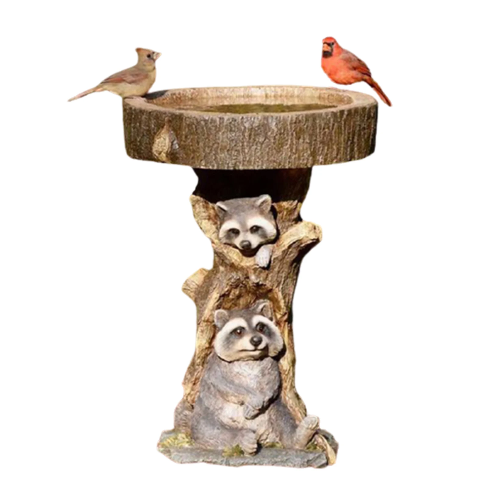 

Resin Raccoon Birdbath Animal Statue Outdoor Birdfeeder Resin Decoration Cute Raccoon Garden Ornament For Garden Home ASD88