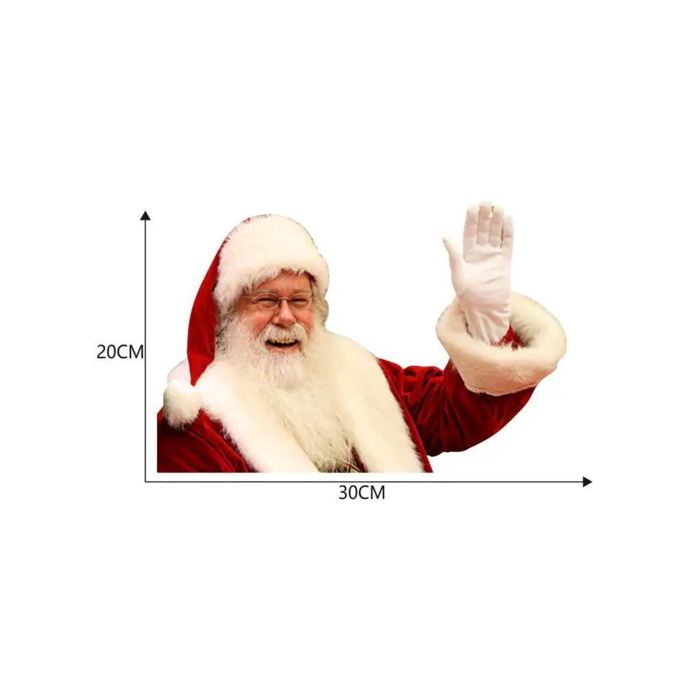 2020 Christmas Fashion The New 3D Realistic Santa Claus Car Rear Window Sticker Home Decoration Accessories Navidad Hot Sale | Автомобили