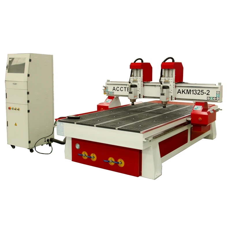 Двойные шпиндели многоголовочный 3D фрезерный станок с ЧПУ/3 оси/автоматический