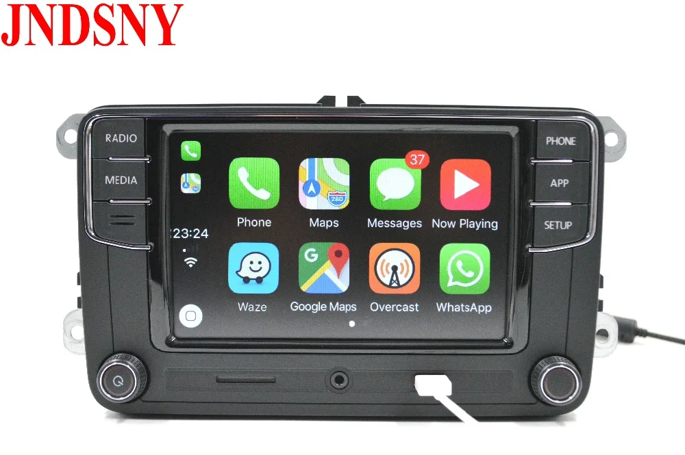 JNDSNY RCD330G CarPlay RCD330 Plus CarPlay Автомагнитола для VW Tiguan Golf 5 6 Jetta MK5 MK6 Passat Polo Touran 6RD 035 187B