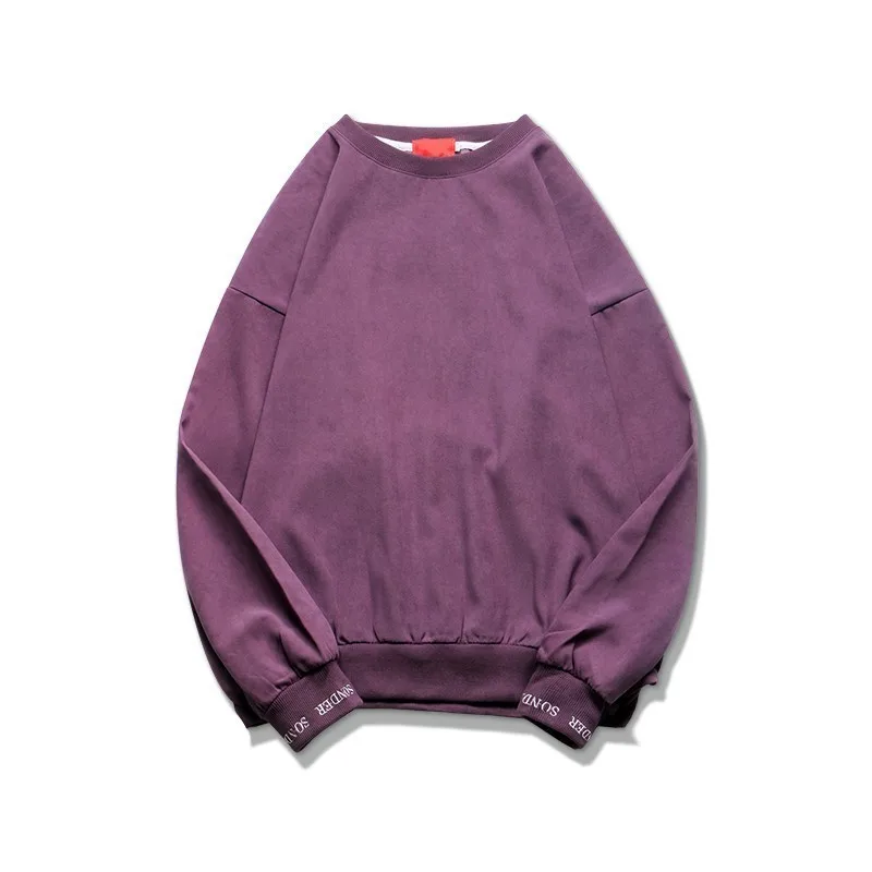 

2018 Men's Letter Embroidered Pattern Coats Pullovers Loose Hoodies Cotton 34# Casual Solid Color Sweatshirts