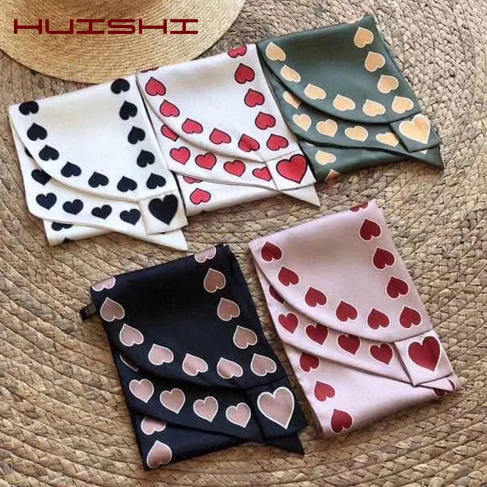 HUISHI Bag Scarf Hair Ribbons Handbag Scarves Fashion Print Silk feeling Polyester Small Ear Neckerchief Long Skinny |