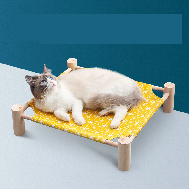 Летняя деревянная Лежанка для домашних животных питомник маленьких собак