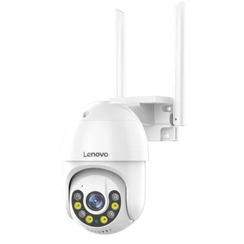 Lenovo caméra de Surveillance extérieure PTZ IP WIFI hd 3MP , dispositif de sécurité sans fil, étanche, avec Zoom numérique x4 et Audio, pour l'extérieur