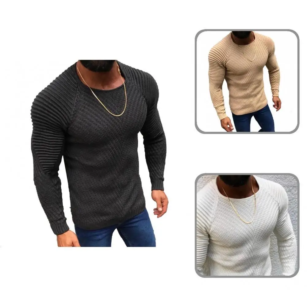 

Knitted Great Pullover Spring Sweater Slim Autumn Sweater Solid Color for Daily Wear