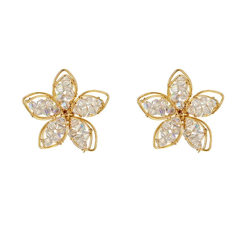 

All-match Fashion Hollow Flower Earrings New Earrings Ladies Jewelry Holiday Gifts Wholesale Jewelry