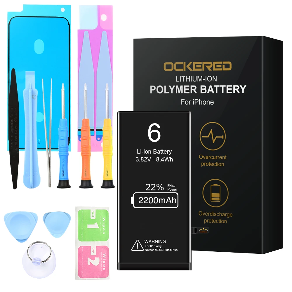 

Ockered Battery For iPhone 6 6s 6 s 7 8 Plus Original High Capacity Bateria Replacement Batterie For iPhone 7P 8P