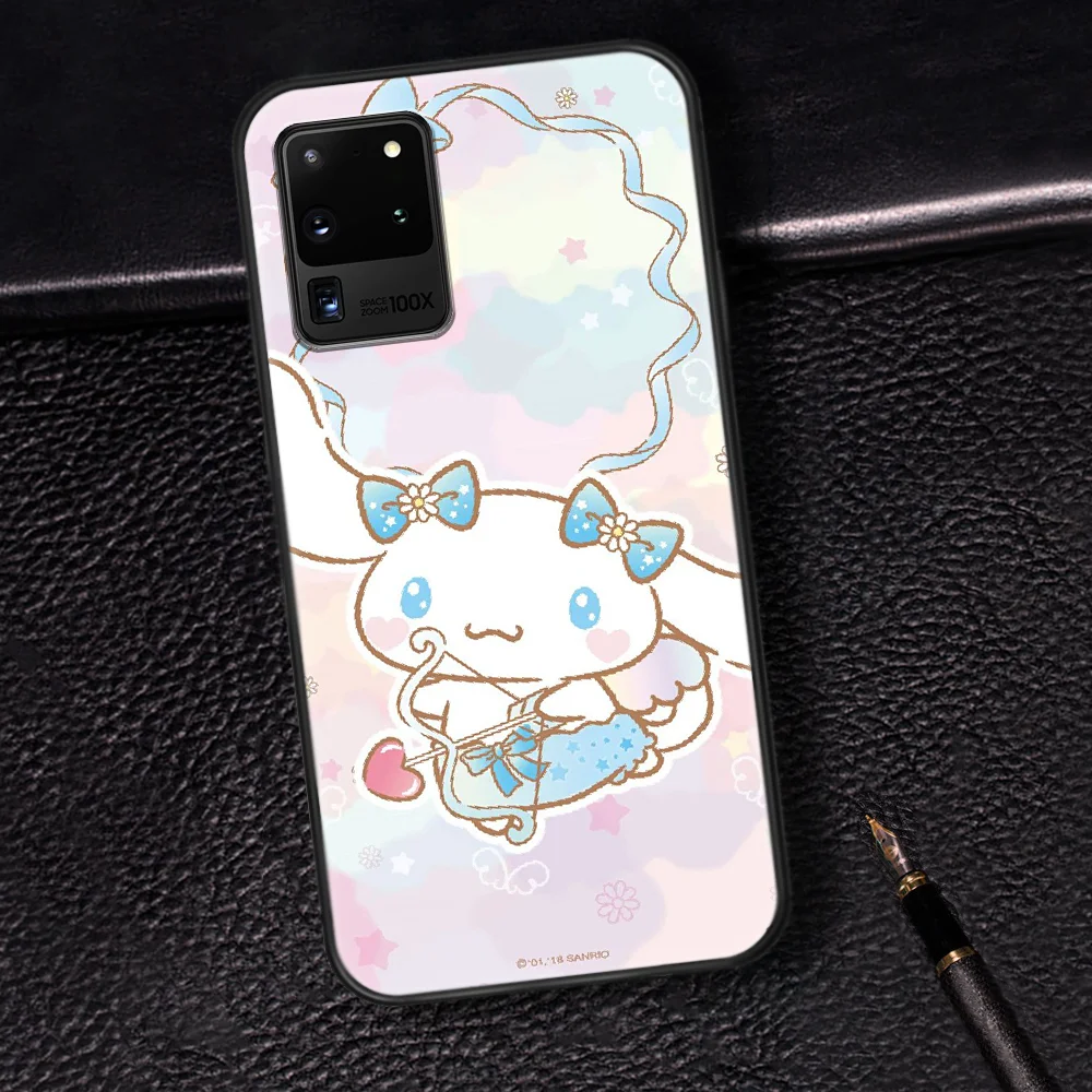 

Cute Cartoon Cinnamorolls Phone Case Cover Hull For Samsung Galaxy S 6 7 8 9 10 e 20 Edge Note 8 9 10 Plus black Coque Fashion