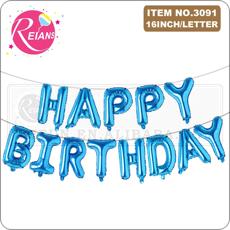 

16inch helium air Letters Alphabet Happy Birthday, Letter Foil Balloon Rose Gold Baby Shower Birthday Party Decoration Supplies
