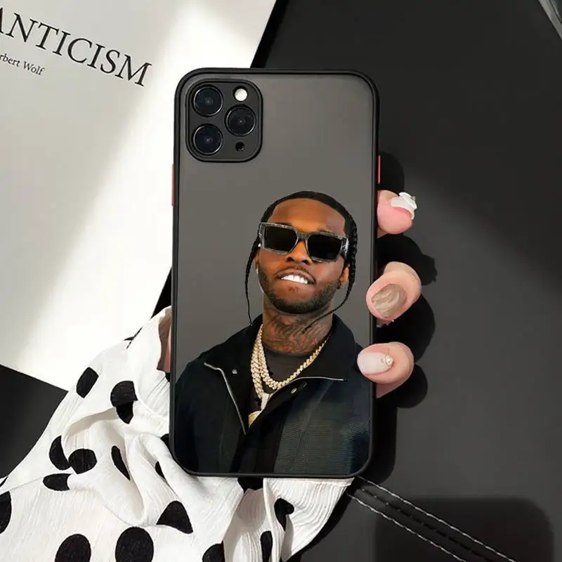 

American pop smoke Rapper Phone Case matte transparent For iphone 7 8 11 12 plus mini x xs xr pro max cover