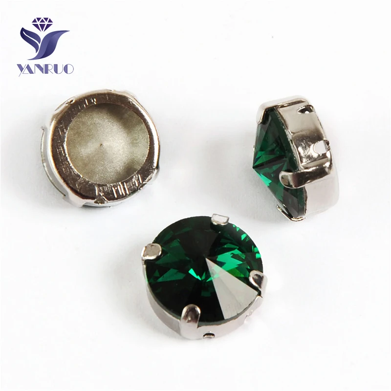 Yanruo 1122 все размеры Изумрудный Rivoli заостренный назад крафт драгоценные камни