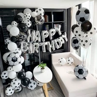 130pcs football soccer balloons garland arch kit football theme party latex foil helium air ballon birthday party decorations