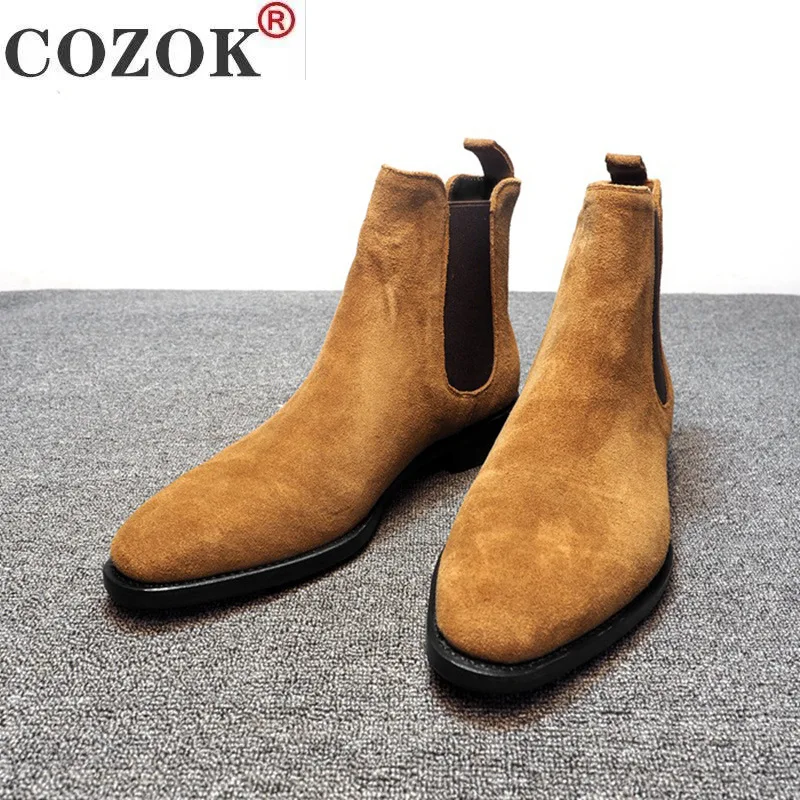 

Men Basic Boots Shoes Men 2021 Spring Winter Fashion Casual Boots Men Brand Ankle Botas New leather Classic Lace-up Men Boots