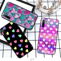 love color pattern heart shaped phone case for huawei honor mate p 10 20 30 40 i 9 8 pro x lite smart 2019 nova 5t