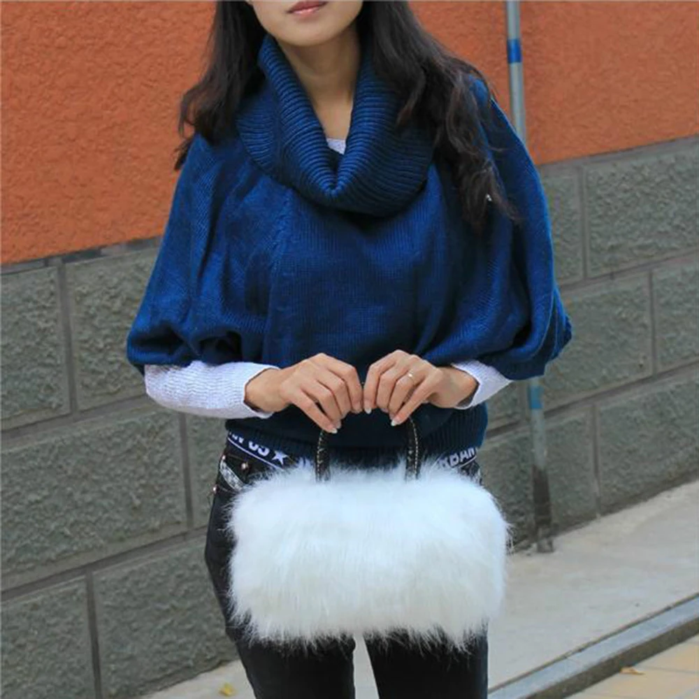 Новая зимняя женская сумка меховые сумки для женщин косая на плечо плюшевая