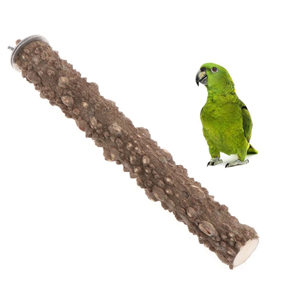 Pet Bird Parrot Stand Perch Stick Platform Grinding Paw Cage Hanging Chew Toy