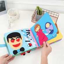 Montessori Baby Busy Board Story Cloth Book Basic Life Skill Early Education Toys for Kids Habits Knowledge Developing Toy Gifts