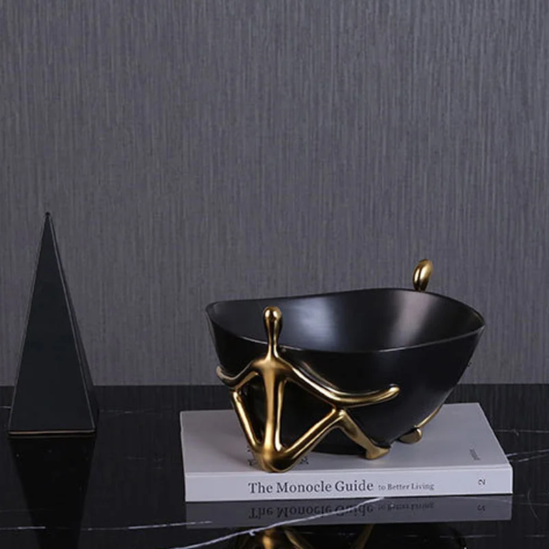 

Ornaments Snack-Tray Fruit-Bowl Dining-Table Ceramic Villain Home-Decoration Kitchen